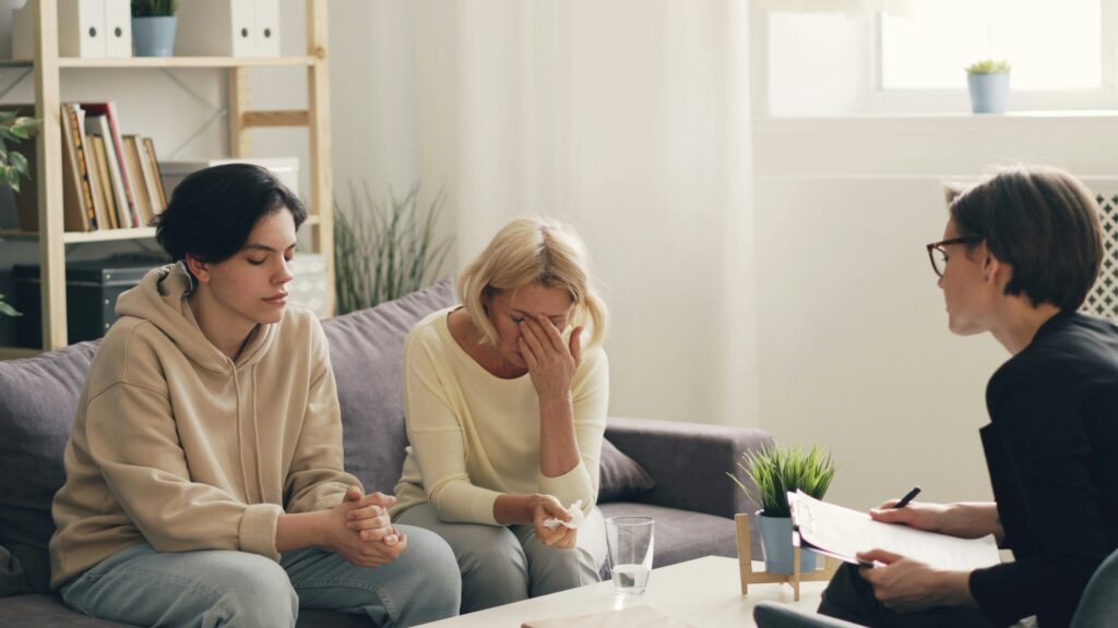 Family members in therapy session